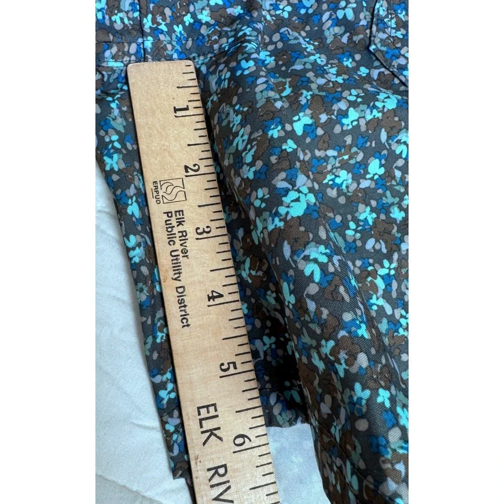 Coastal Shorts Blue Floral Beachwear Boardshorts Grey Blue Swim Size‎ L